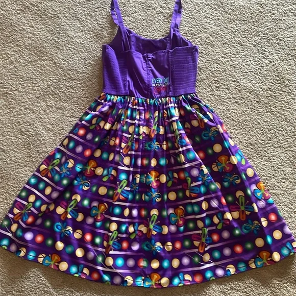 Disney Purple Midi Dress with Colorful Patterns - Picture 5 of 9